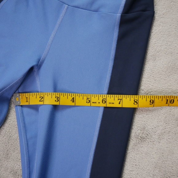 A&F YPB SculptLux Ultra High Rise 7/8 XS Short Blue Colorblock Athletic Leggings - Picture 11 of 12